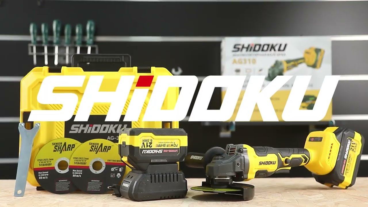 Аккумуляторная бесщеточная ушм Shidoku AG-301