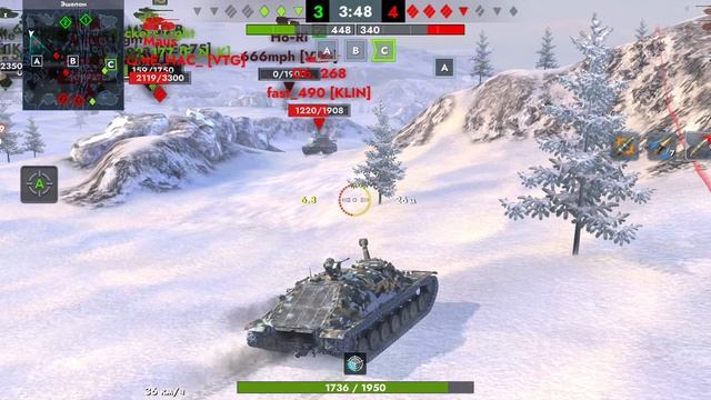 Tanks Blitz бой на пт хм 57 (мастер)