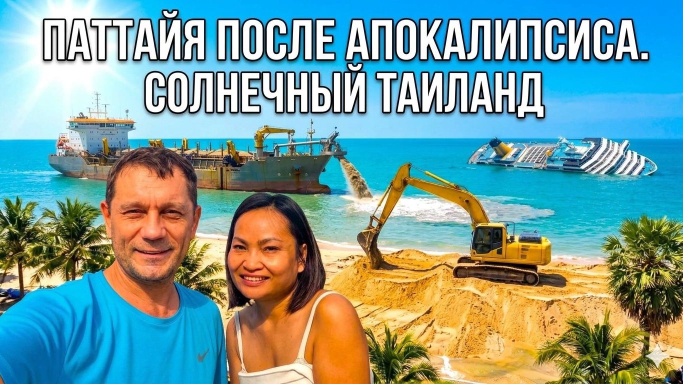 ШОК! Паттайя сегодня: ЗАБРОШЕННЫЙ КОРАБЛЬ ПРИЗРАК, ПОСЛЕДСТВИЯ: Донгтан и Джомтьен после дождей!