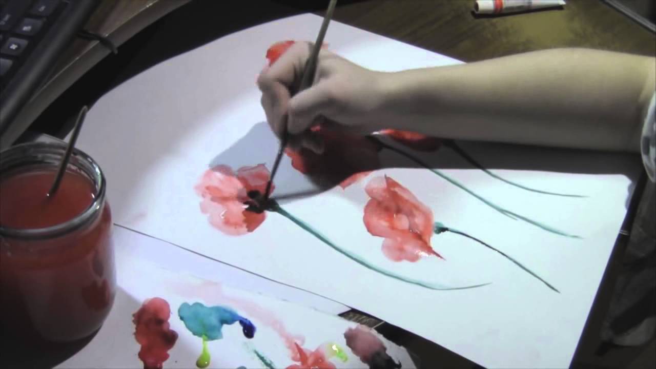 Учимся рисовать - маки