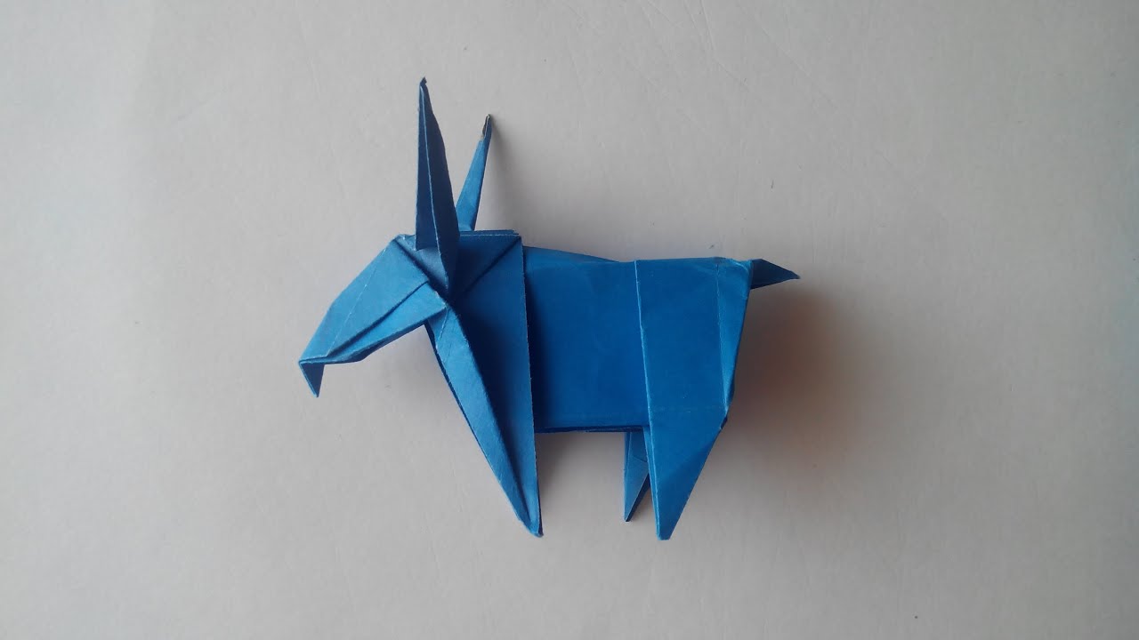 Синяя коза символ 2015 года своими руками (Origami Goat)