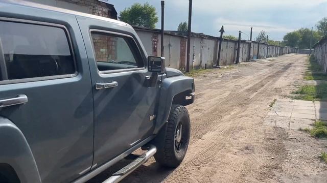 Хаммер Н3 - звук нестандартного выхлопа BUZZER при разгоне с места газ в пол