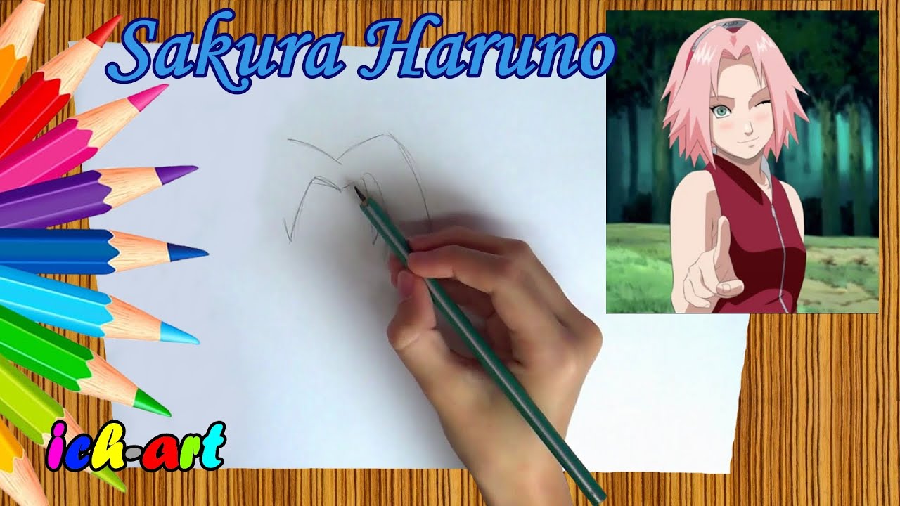 SAKURA HARUNO | ANIME | NARUTO | Draw With Me | Как нарисовать Сакуру из аниме Наруто?