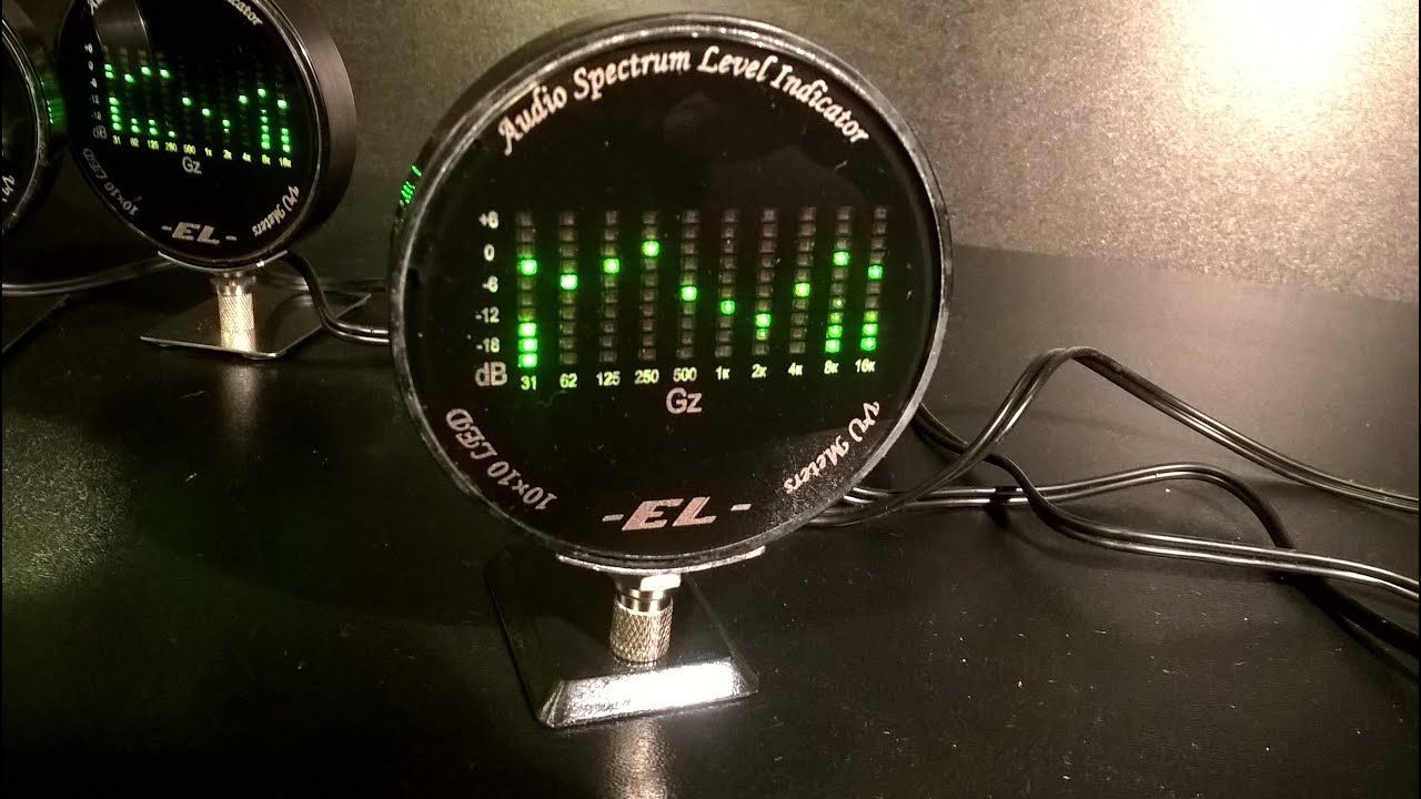 Анализатор спектра AUDIO, или индикатор уровня и спектра EL VUS 1010 Манометр 7м07сек