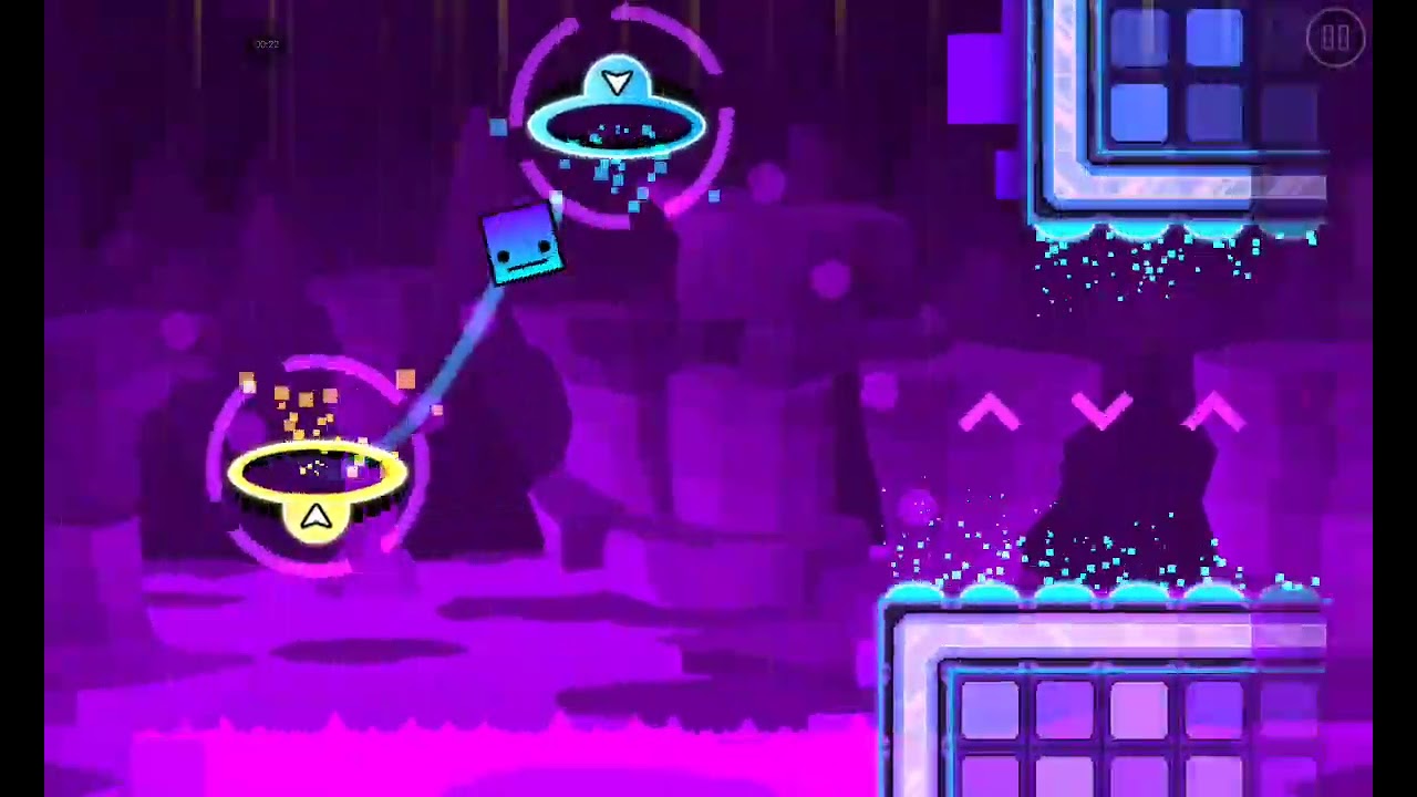 ГЕЙМПЛЕЙ GEOMETRY DASH НА ФОН ВИДЕО