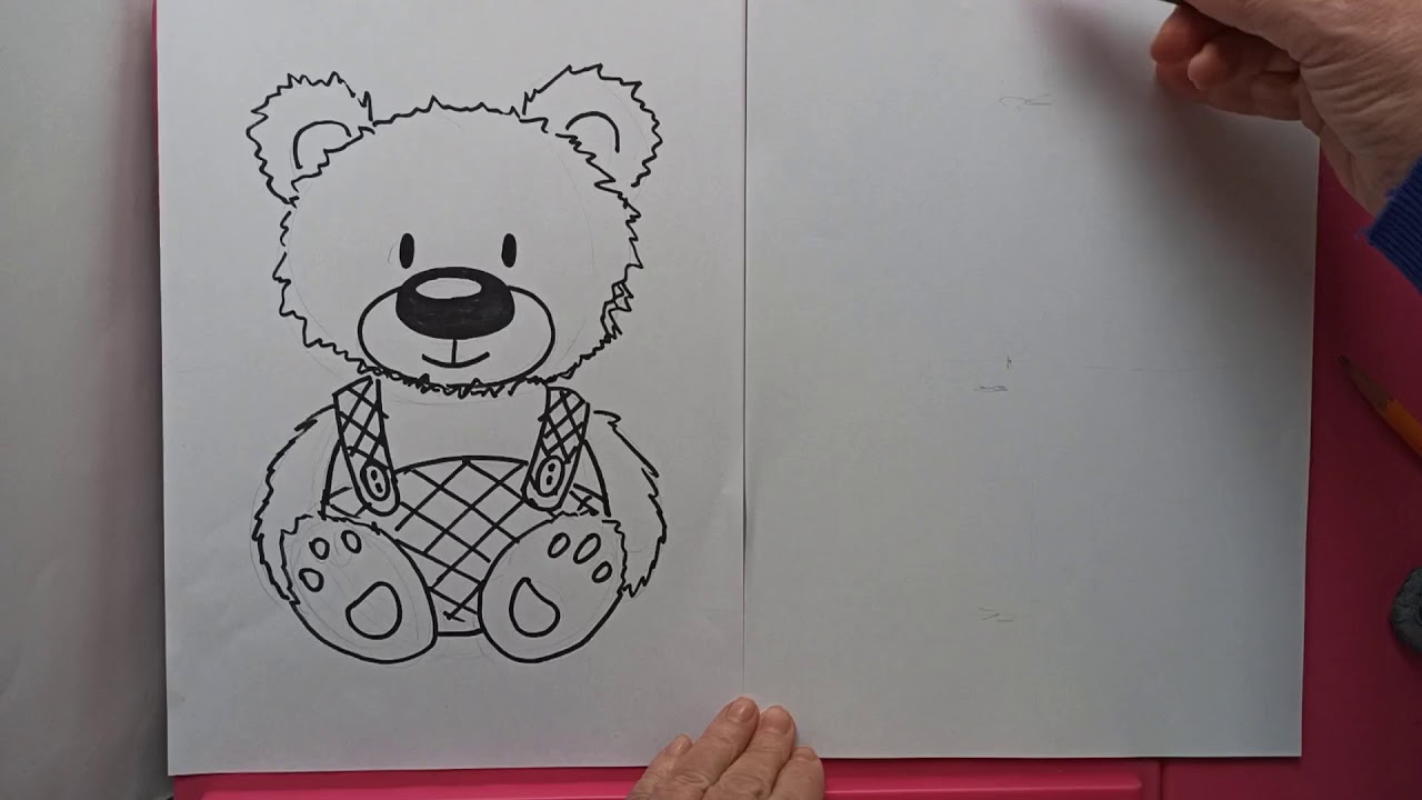 Как нарисовать мишку Тедди /Children's Drawing / How To Draw A Bear / 兒童繪畫。 如何畫熊