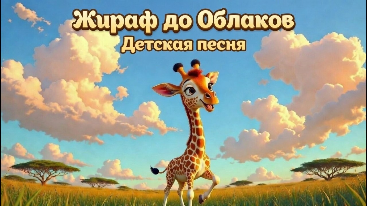Жираф до Облаков 🦒✨ ☁️ | Детская песня • 3D анимация для детей
