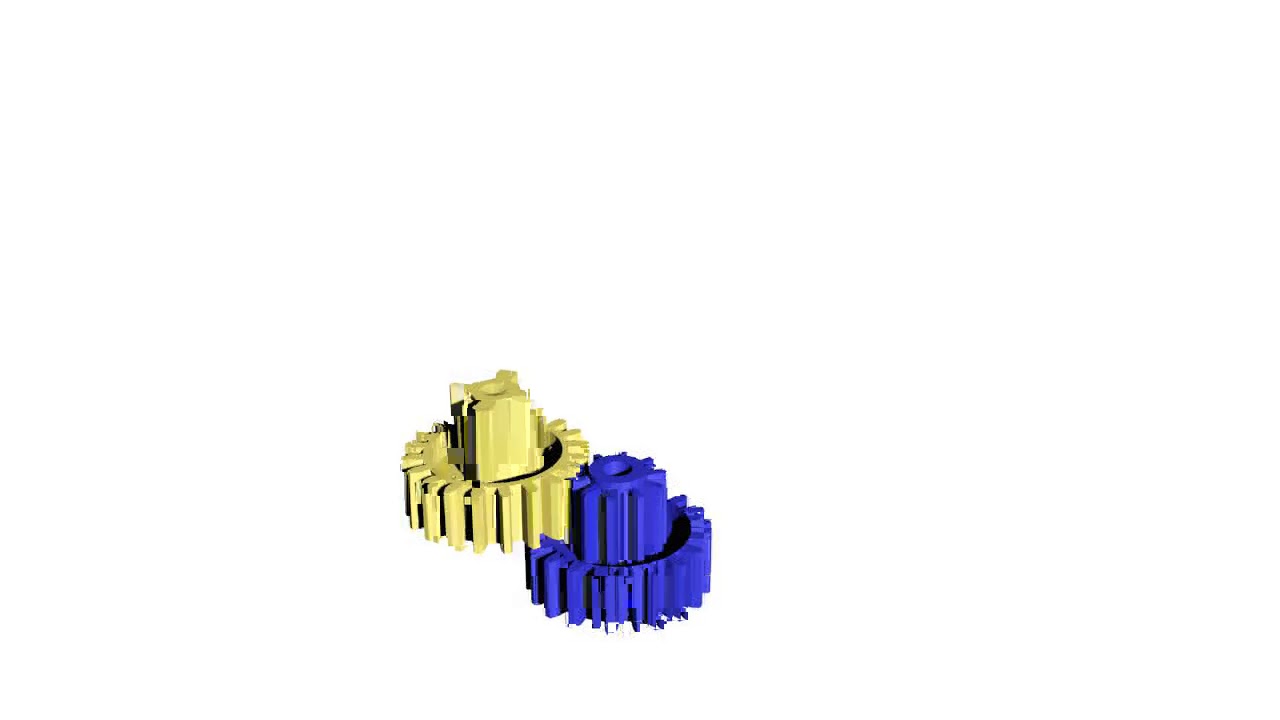 3d Max анимация работы шестеренок