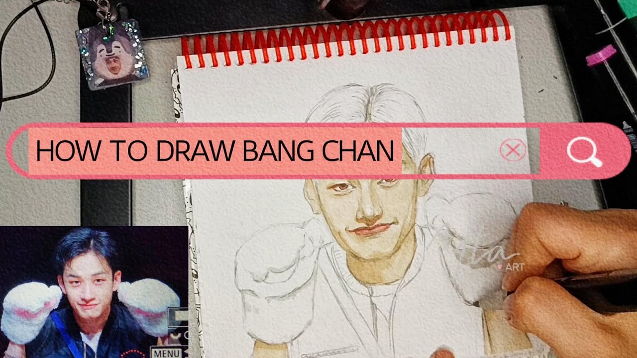 How to draw Bang Chan  Как нарисовать Бан Чана