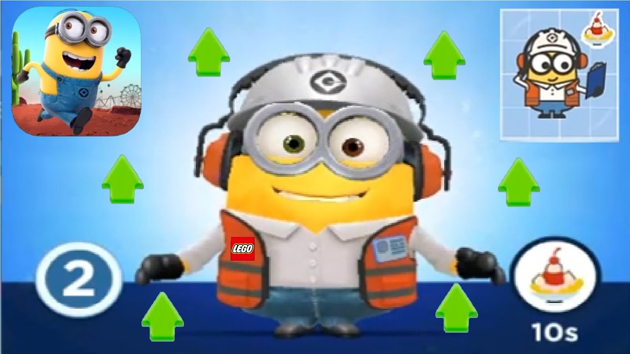Gru's First Lair Minion Rush Engineer Bob Upgrade Costume Gameplay Walkthrough Android Ios