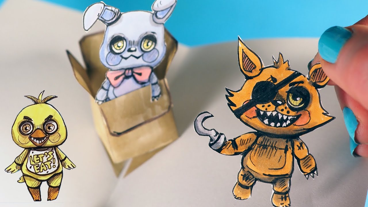 Как нарисовать Пять ночей с Фредди | Аниматроники | Five Nights At Freddy's