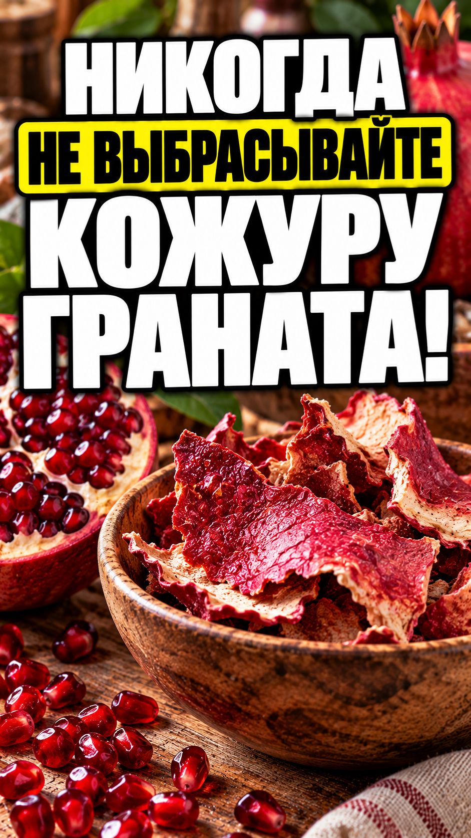 Никогда не Выбрасывайте Кожуру Граната!