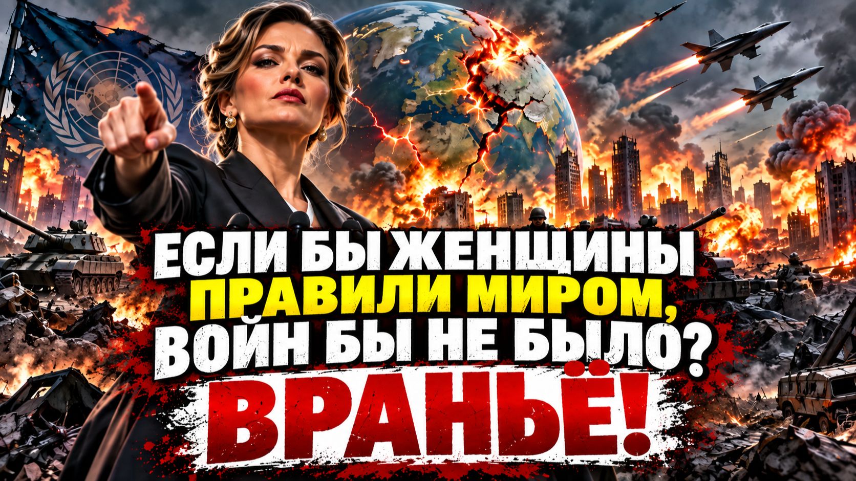 ЕСЛИ БЫ ЖЕНЩИНЫ ПРАВИЛИ МИРОМ, ВОЙН БЫ НЕ БЫЛО ВРАНЬЕ!