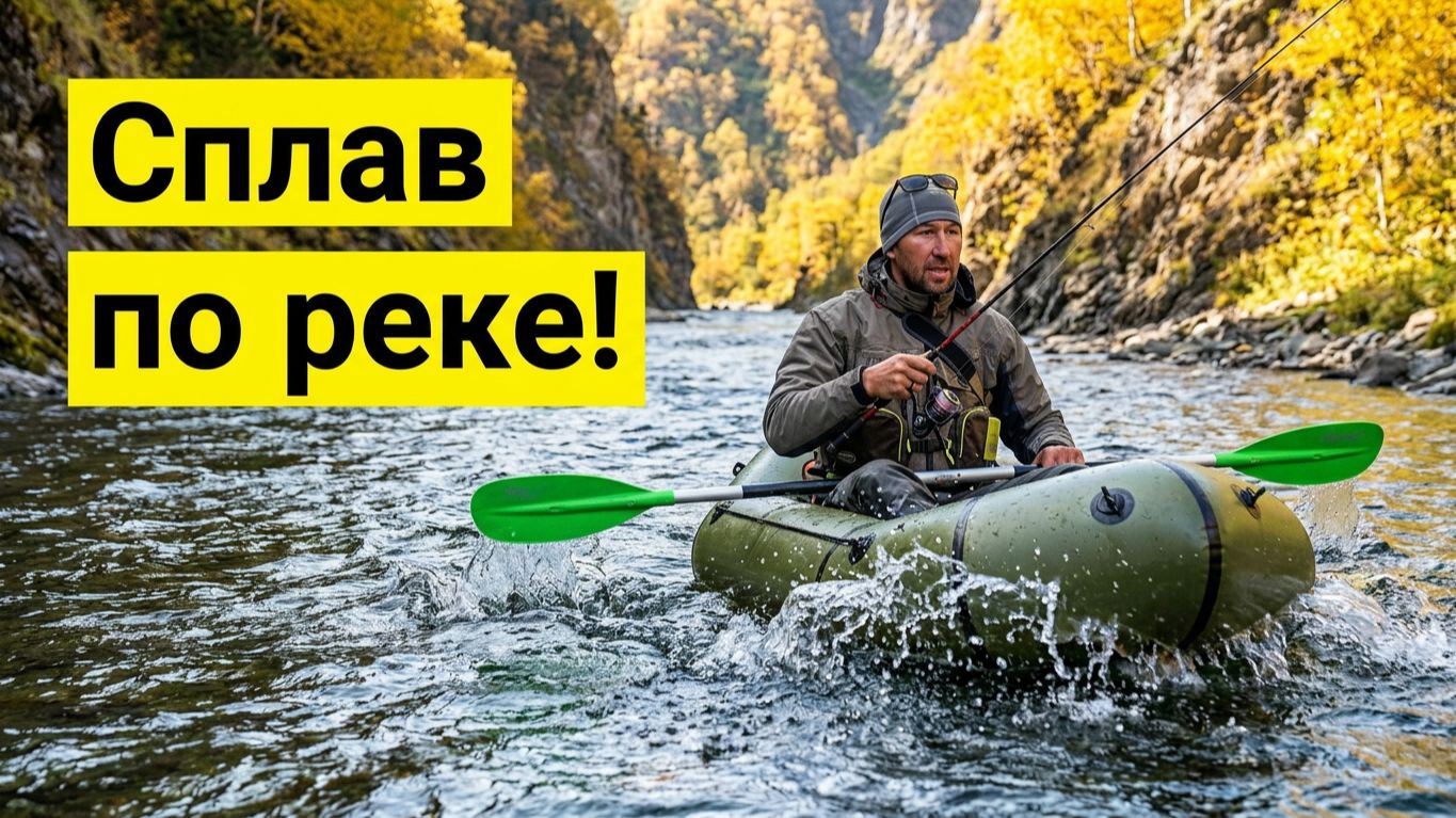 Рыбалка сплавом! На легкой лодочке за гольцом!