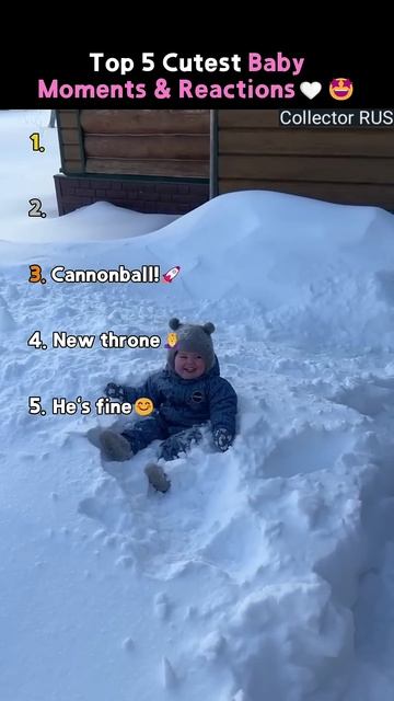 Топ-5 самых милых моментов и реакций малышей 💖🤩