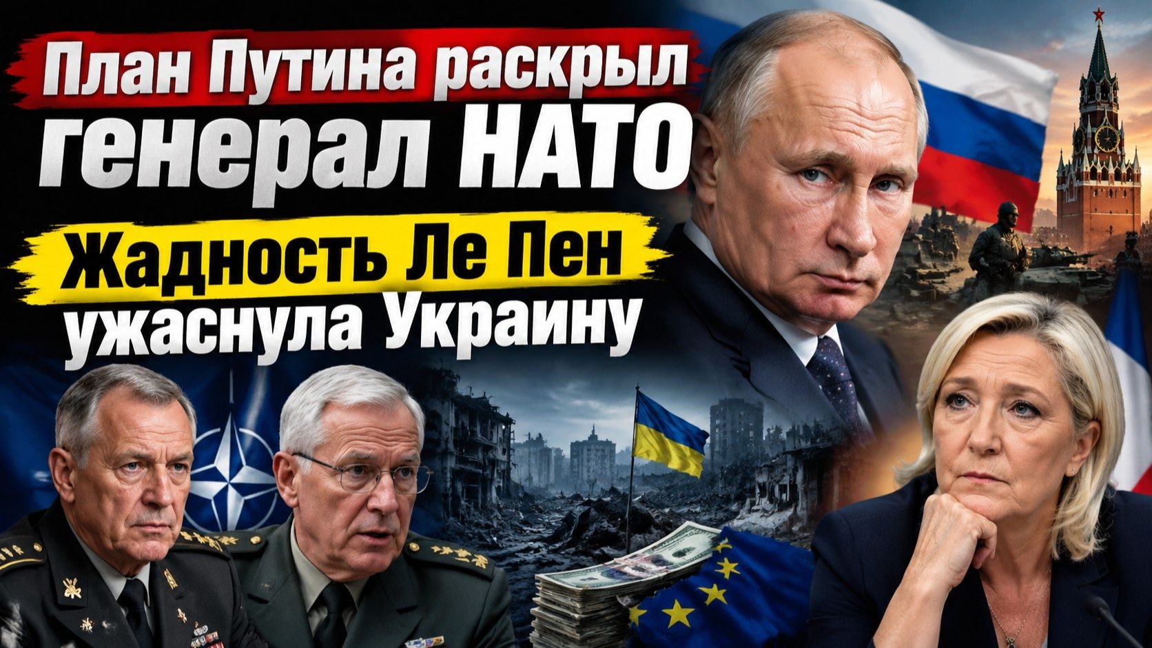 «Вы не понимаете Путина» – экс-генерал НАТО всё объяснил! Киев в ярости – Ле Пен лишит их денег!