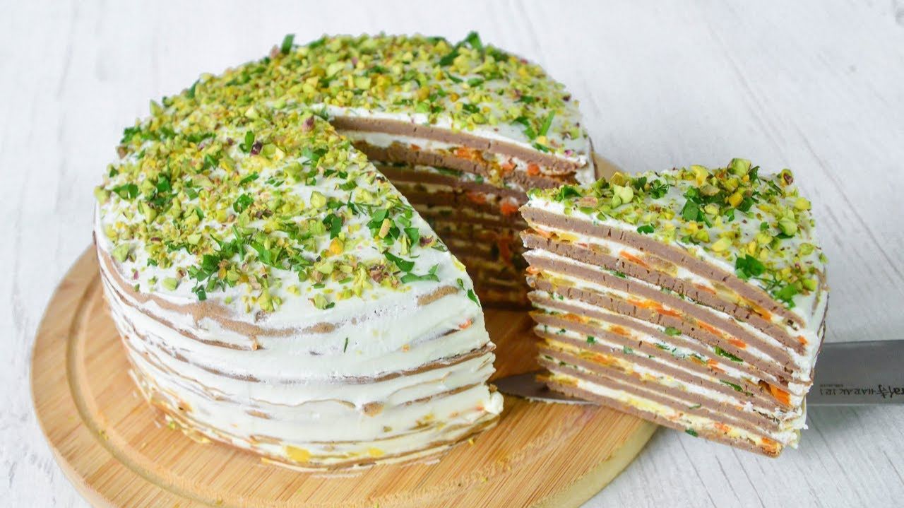 ПЕЧЕНОЧНЫЙ ТОРТ. Самый Удачный Вкусный Рецепт | Закусочный Торт