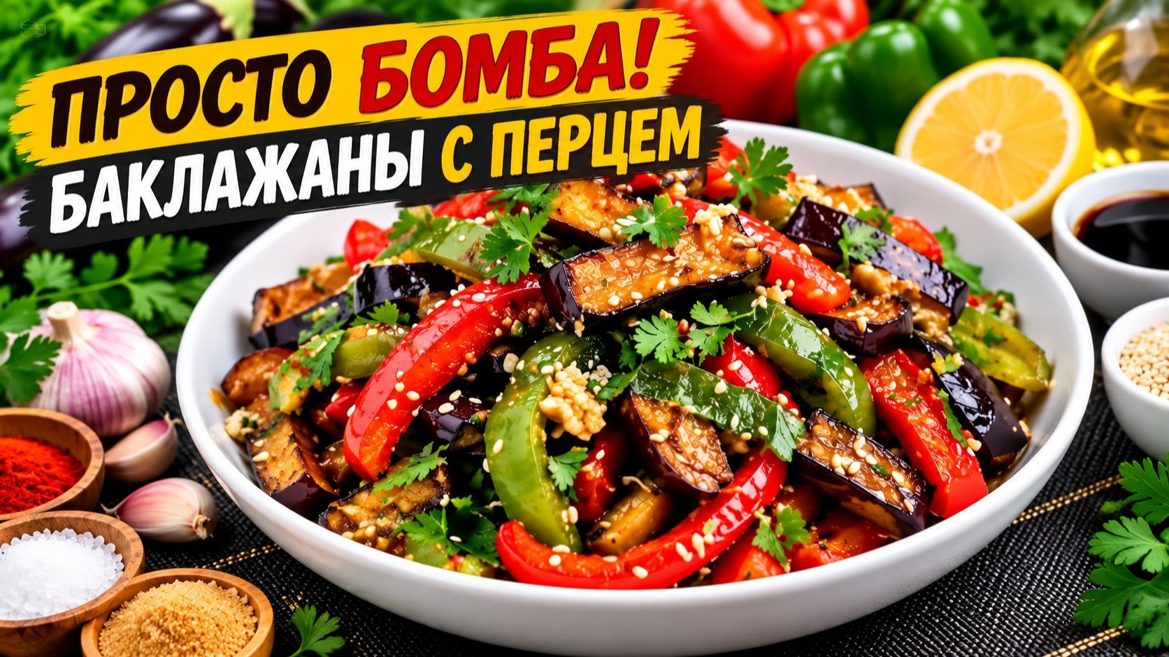 ПРОСТО БОМБА! БАКЛАЖАНЫ С ПЕРЦЕМ — ЗАКУСКА, КОТОРАЯ ВСЕГДА КСТАТИ. БЫСТРО И ОЧЕНЬ ВКУСНО