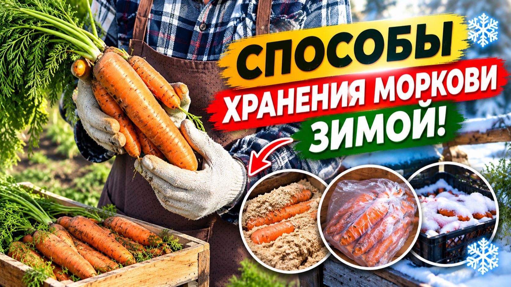 ХРАНЕНИЕ МОРКОВИ-САМЫЕ ВАЖНЫЕ МОМЕНТЫ, КАК СОХРАНИТЬ МОРКОВЬ.