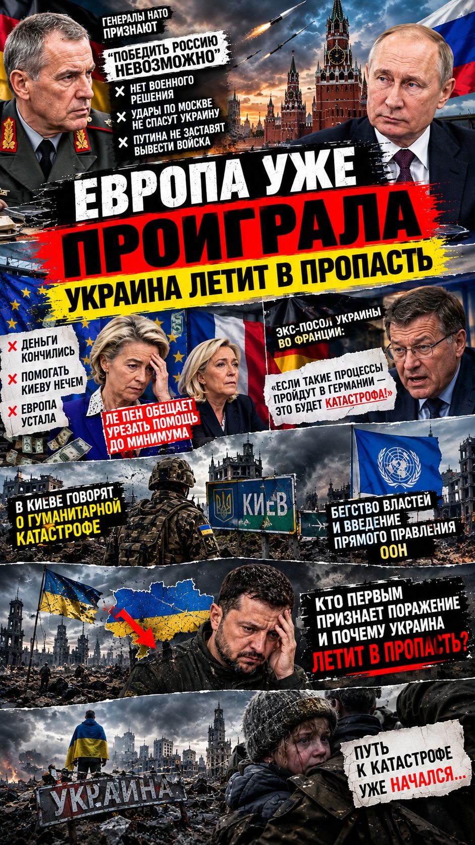 «Вы не понимаете Путина» – экс-генерал НАТО всё объяснил! Киев в ярости – Ле Пен лишит их денег!