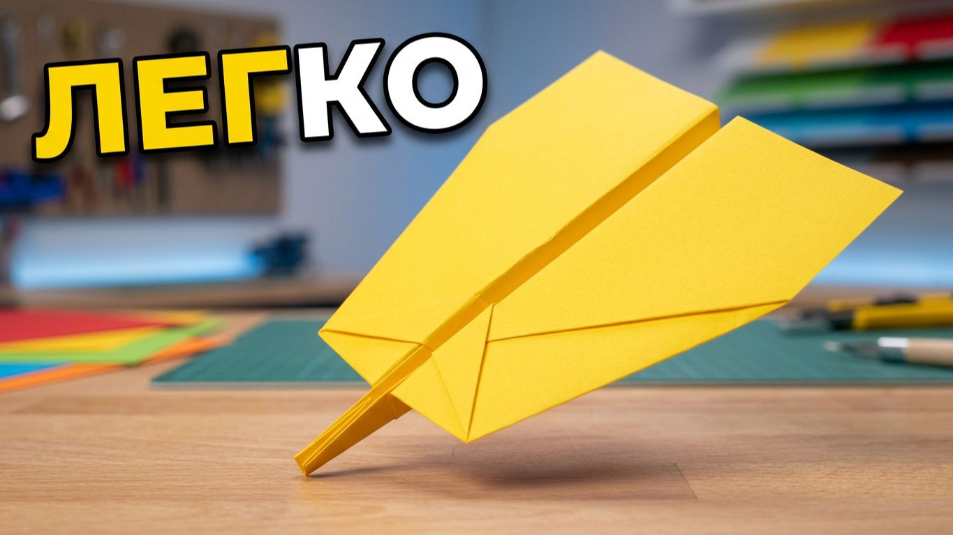 Как сделать бумажный самолётик — простая инструкция