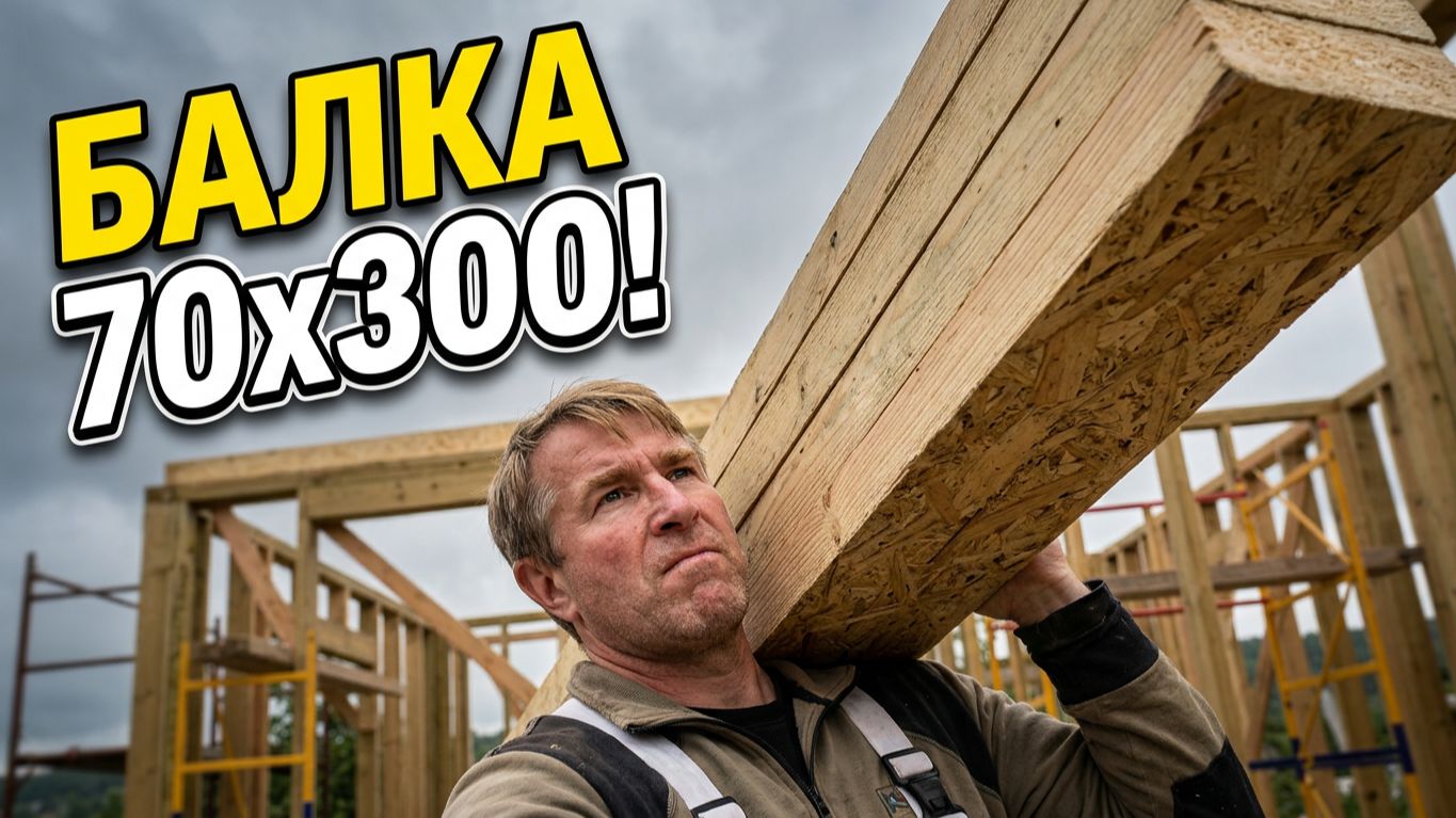 🏗️ ГАРАЖ. Перекрытие. КАК ЭТО ПОДНЯТЬ?! Сборная балка на пролёт 5 метров!