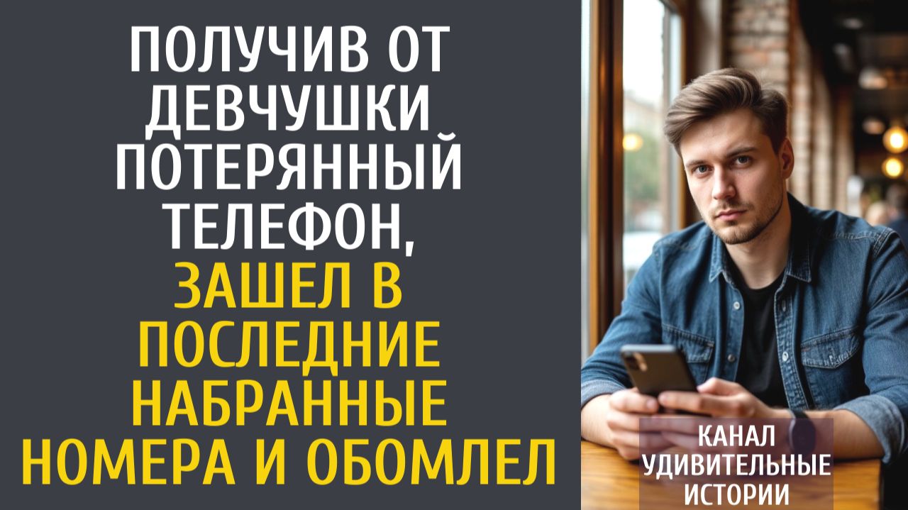 Истории из жизни Получив от девочки потерянный телефон, зашел в последние набранные номера и обомлел
