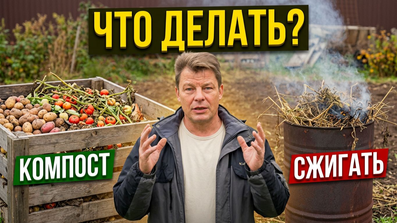 Ботва в компост или сжигать? Как подготовить почву осенью