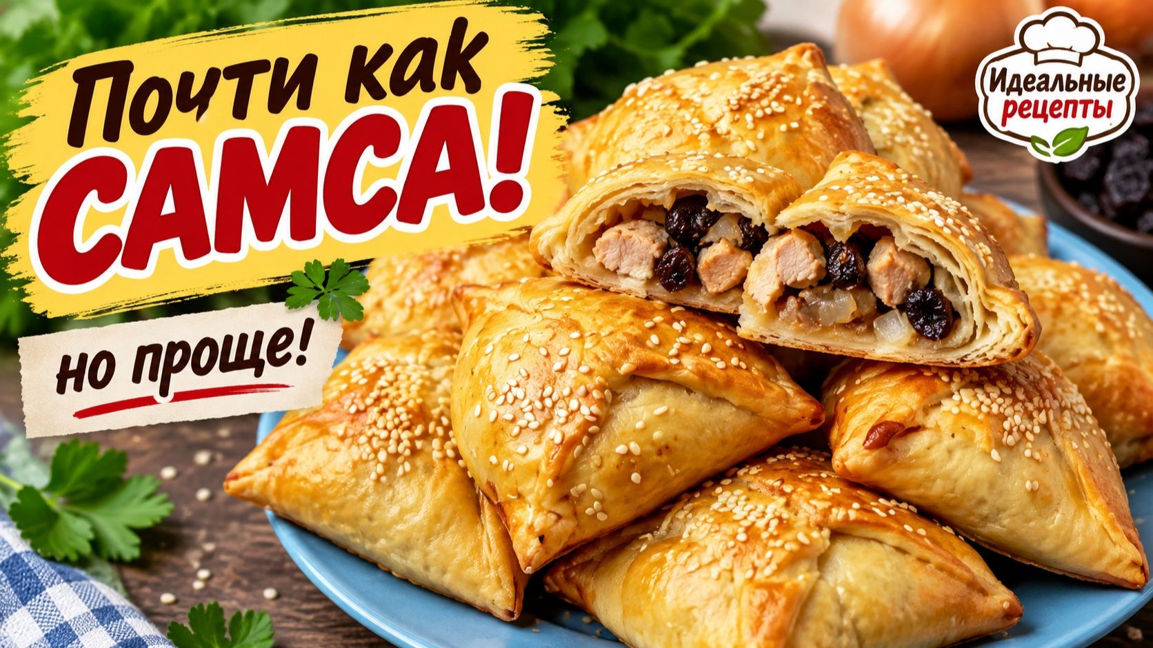 ПОЧТИ КАК САМСА, но гораздо проще — быстрые пирожки с курицей из готового теста