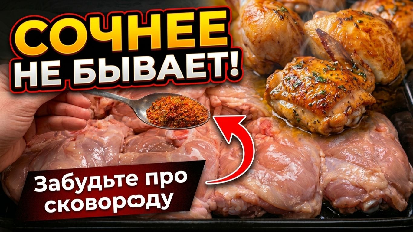 Больше НЕ ЖАРЮ КУРИЦУ! Показываю СПОСОБ ЛУЧШЕ! Сочнее вы точно не ели! Куриные бедра с капустой