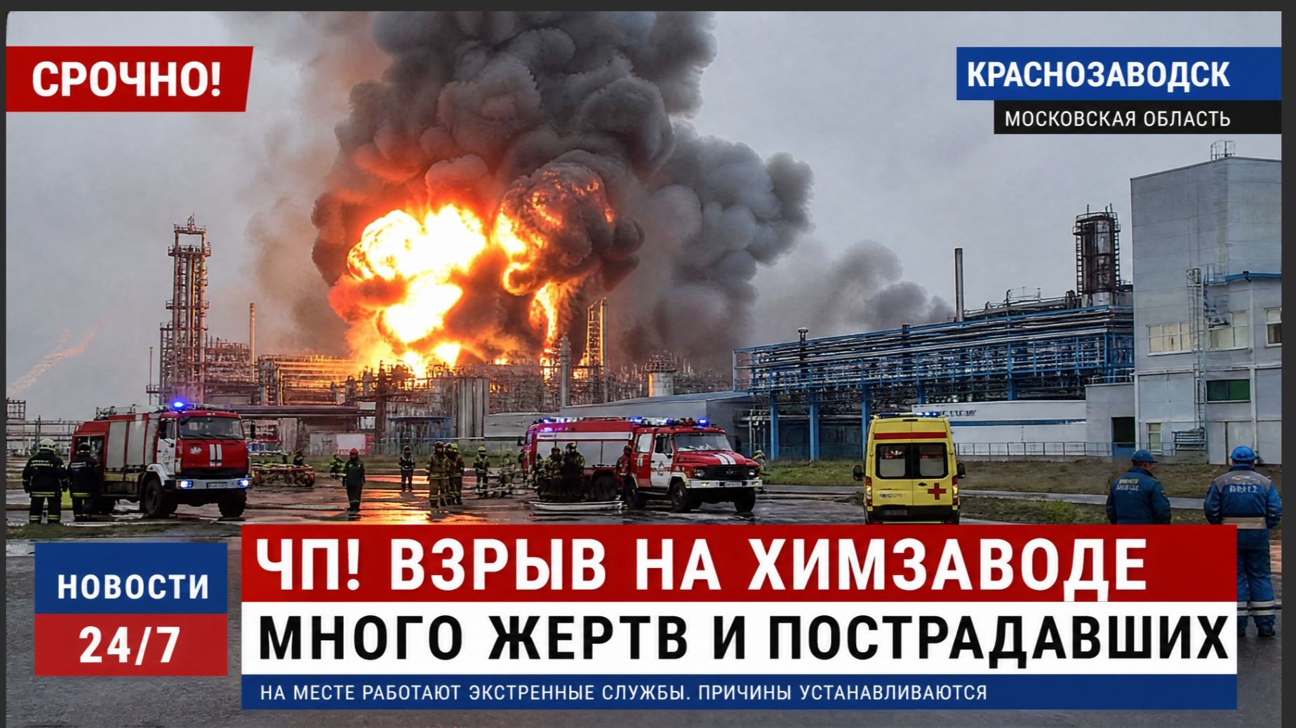 ⚡ЧП СРОЧНО! Взрыв на химзаводе в Краснозаводске!  — Последние Новости Подмосковье