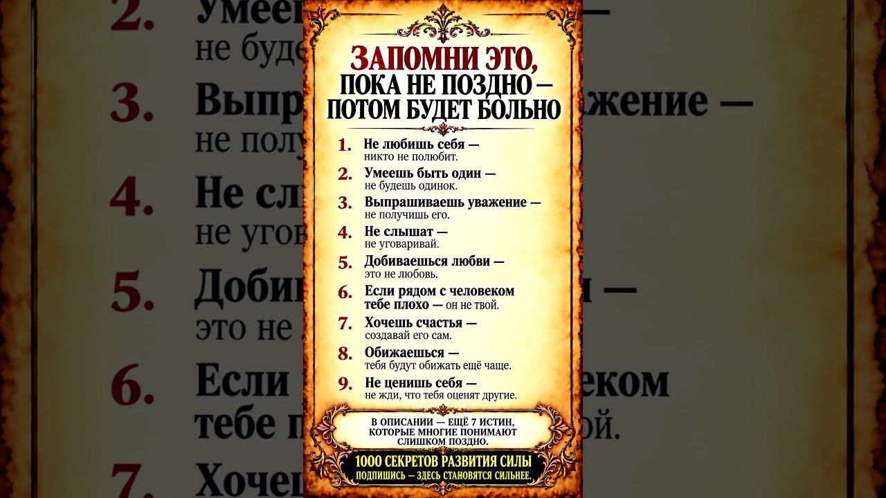 Запомни это пока не поздно!  #мотивация  #мудрость  #жизненно  #секретуспеха
