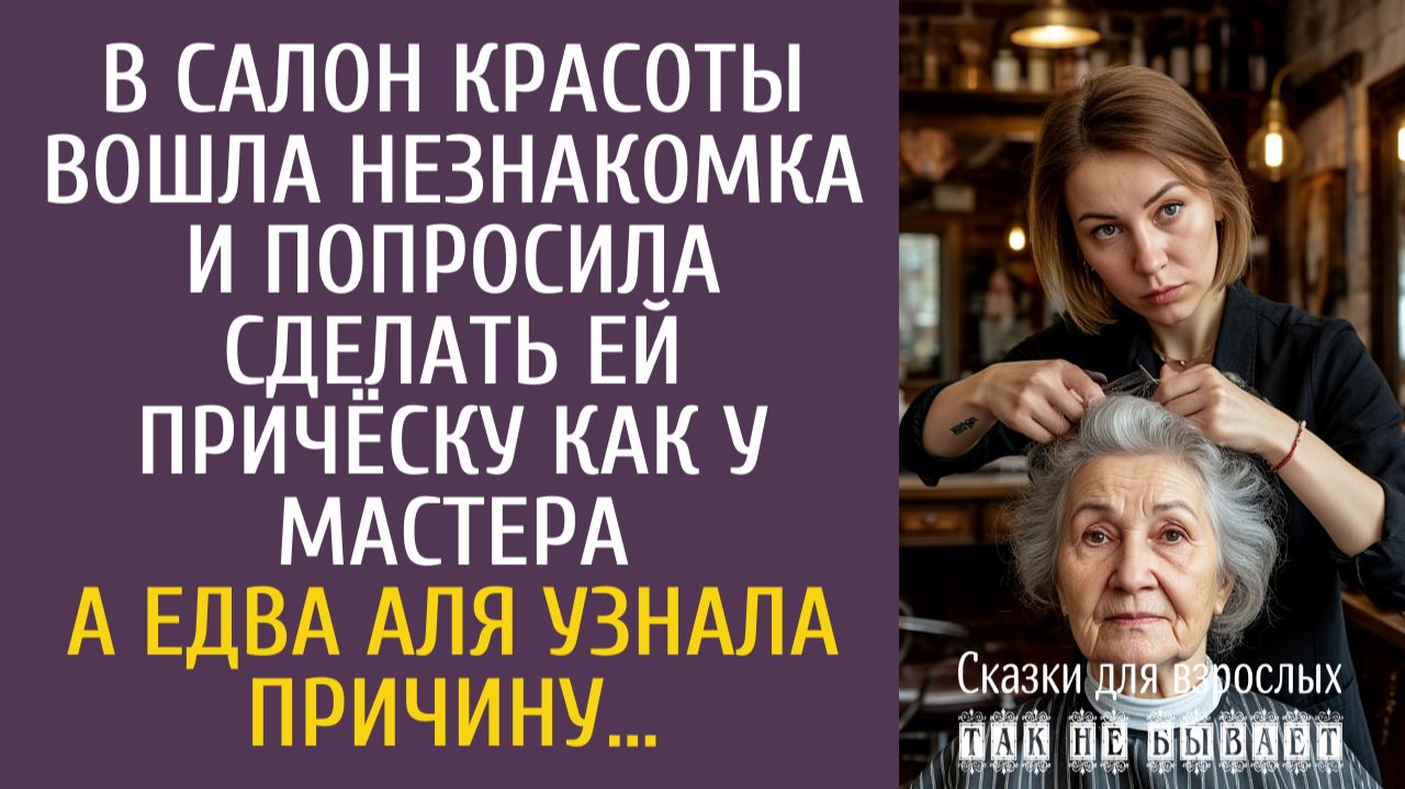 Истории из жизни: В салон красоты вошла незнакомка и попросила сделать ей причёску как у мастера…