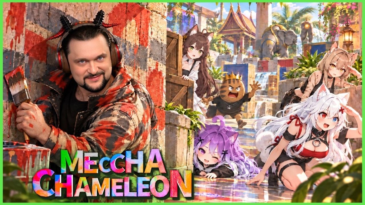 САМЫЕ СМЕШНЫЕ ПРЯТКИ! - Meccha Chameleon