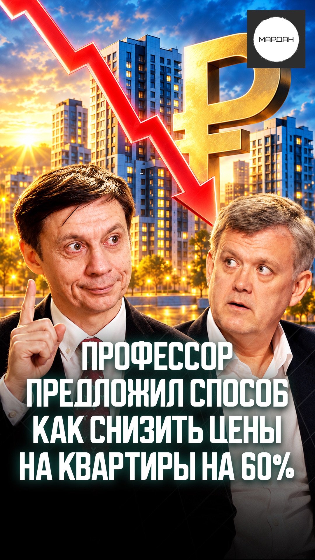 ПРОФЕССОР ПРЕДЛОЖИЛ СПОСОБ КАК СНИЗИТЬ ЦЕНЫ НА КВАРТИРЫ НА 60%