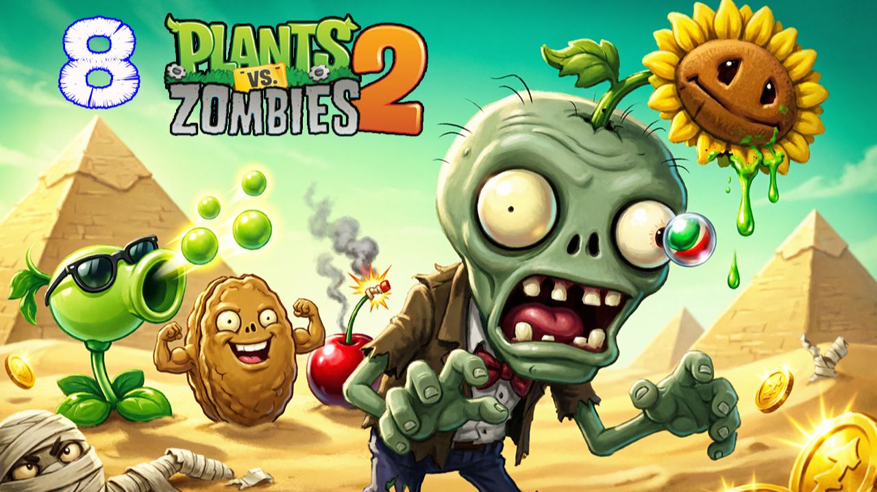 СНОВА В БОЙ 🐱 Супер Кот и Растения против зомби 2 #8 🐱 Plants vs Zombies 2