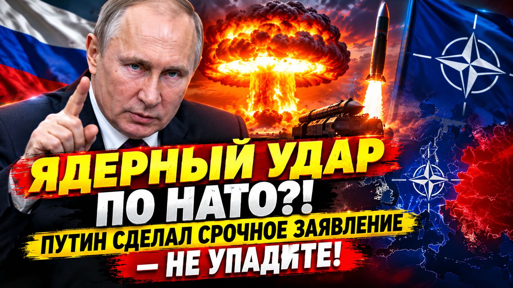 ЯДЕРНЫЙ УДАР ПО НАТО?! ПУТИН СДЕЛАЛ СРОЧНОЕ ЗАЯВЛЕНИЕ — НЕ УПАДИТЕ!