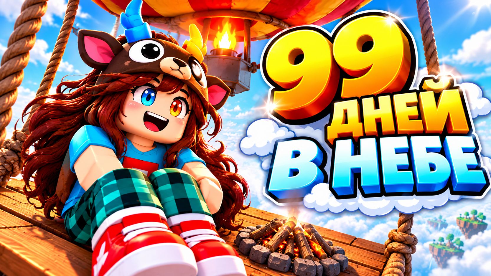 😱СМОГУ ЛИ Я ВЫЖИТЬ 99 ДНЕЙ НА ПЛОТУ В НЕБЕ!