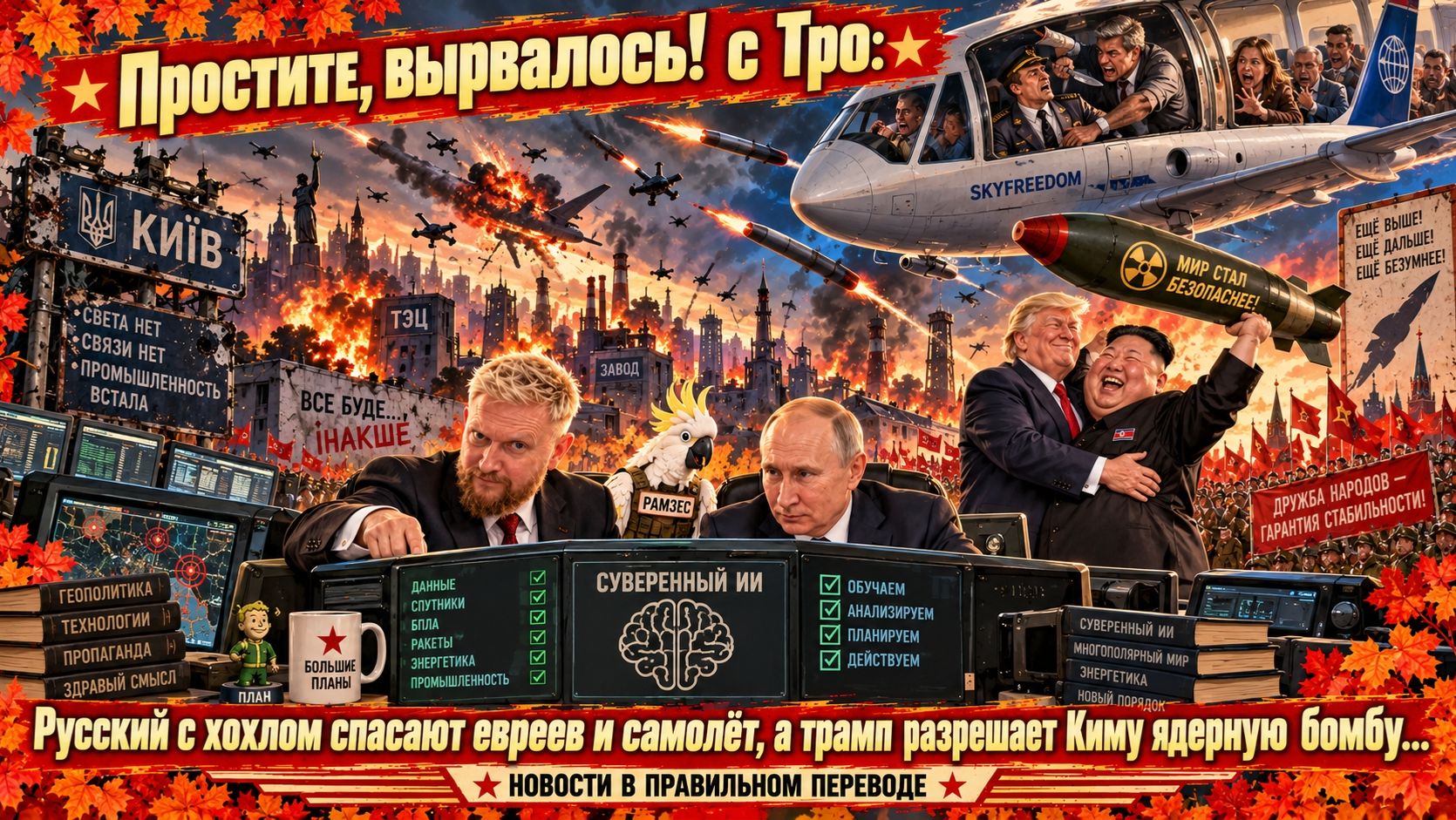"Простите, вырвалось!" №522|Про воспитание и обучение суверенного ИИ РФ, ядерную дружбу Кима и Донни