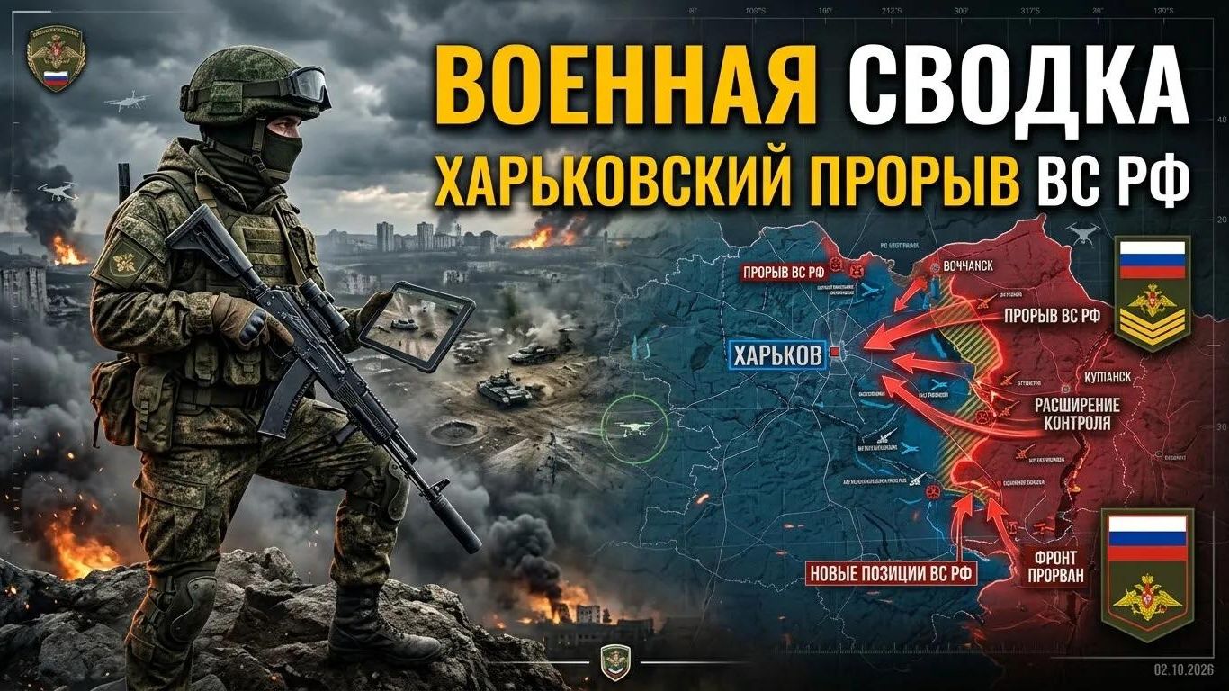 «Удар за ударом: российские силы добивают ВСУ в Харьковском котле!»: Военная сводка на 02.10.2026