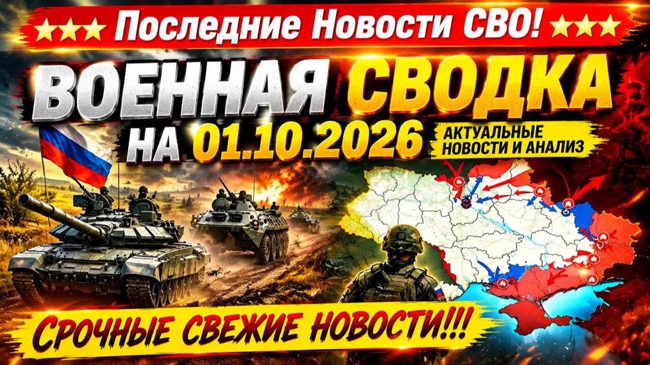 СВО на Украине - Сводка СВО на 1 Октября и Карта боевых действий сегодня 01.10.2026