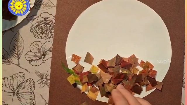 Осенняя поделка из природного материала для детей🍂