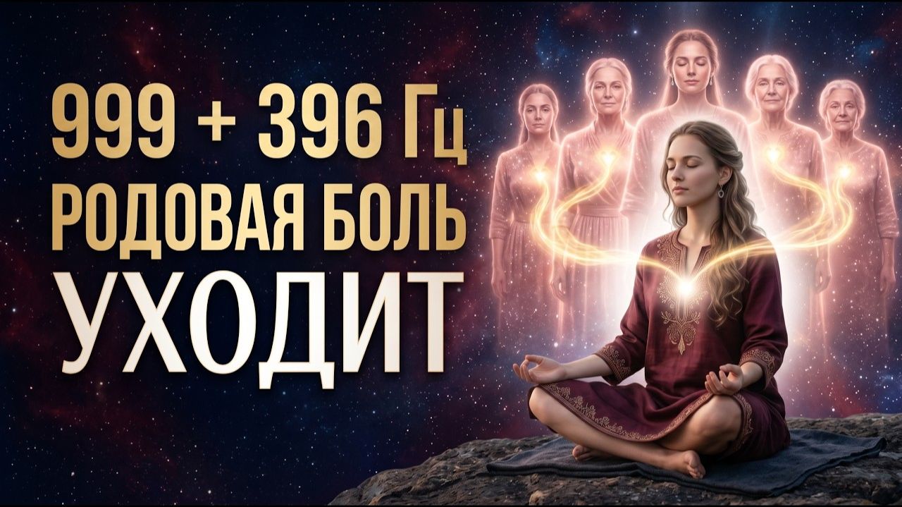 999 + 396 Гц — Очищение Женской Родовой Боли | Тяжёлые Программы Уходят за 1 сеанс. ОЧИЩЕНИЕ!