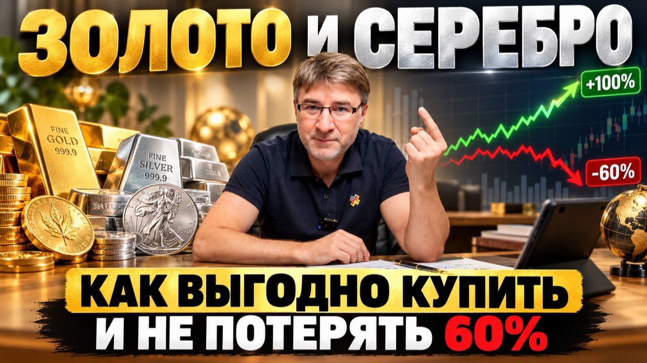 ЗОЛОТО и СЕРЕБРО. Как выгодно КУПИТЬ и НЕ ПОТЕРЯТЬ 60%!