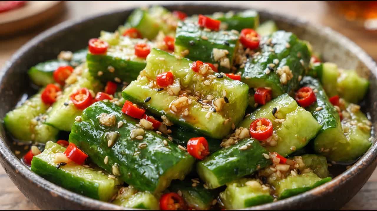 Это гораздо ВКУСНЕЕ МАЛОСОЛЬНЫХ ОГУРЦОВ! БИТЫЕ ОГУРЦЫ С ЧЕСНОКОМ И ЧИЛИ ЗА 5 МИНУТ!
