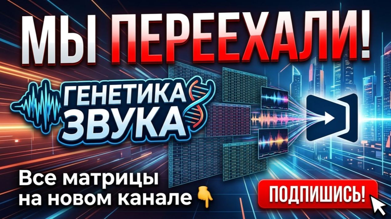Все новые и старые матрицы теперь переехали на новый канал «Генетика Звука»! 🎧