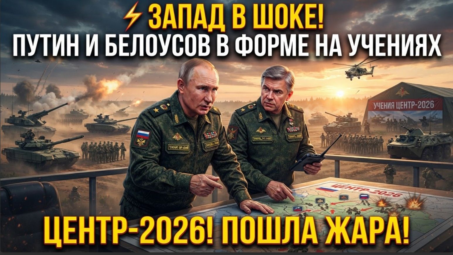 ЗАПАД В ШОКЕ! ПУТИН И БЕЛОУСОВ В ФОРМЕ НА УЧЕНИЯХ ЦЕНТР-2026! ПОШЛА ЖАРА!