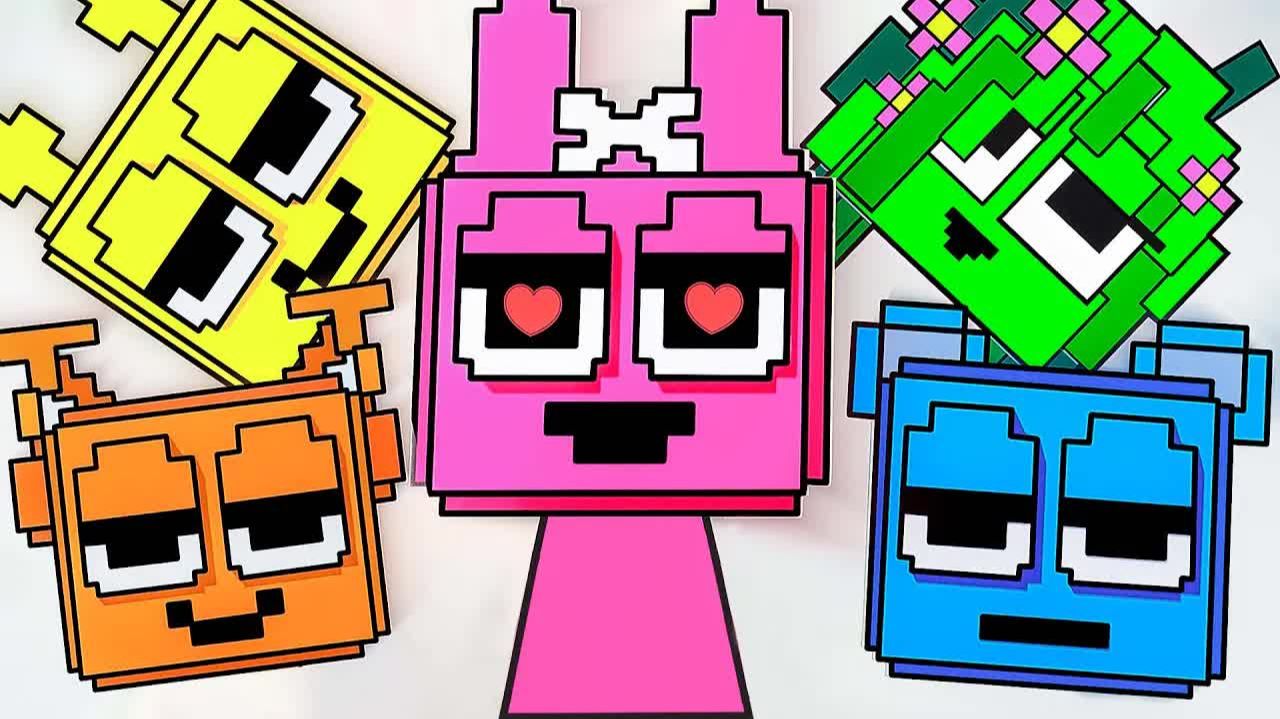 Paper DIY 💖 SPRUNKI Unboxing ALL Pinki x Oren Minecraft Mystery Blind Box 📦✨ How To Make Blind Bag