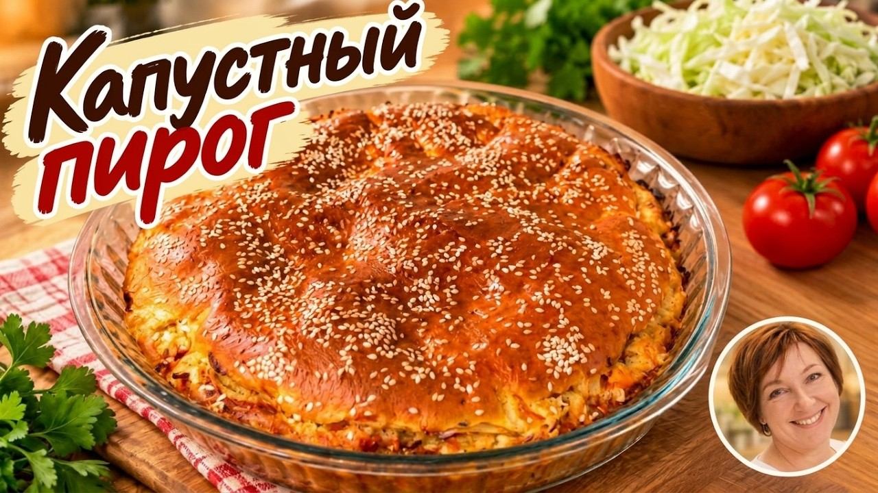 ПРОСТОЙ ПИРОГ с КАПУСТОЙ. Готовлю очень часто, как перекус в дорогу.
