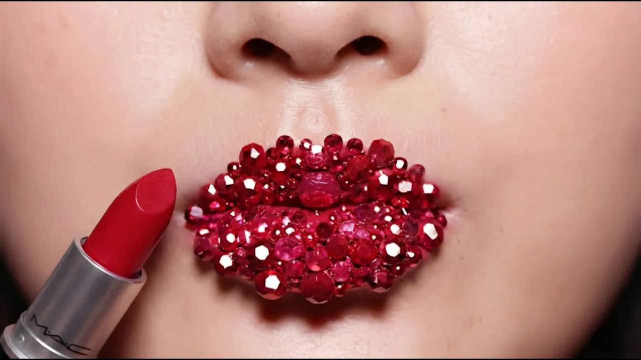 Мультики для детей. Потрясающий макияж губ с камнями и перьями 💄💎✨ Детские мультики смотреть